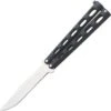 Bear & Son 114B Butterfly Folding Pocket Knife With Black Epoxy Powder Coated Metal Handle