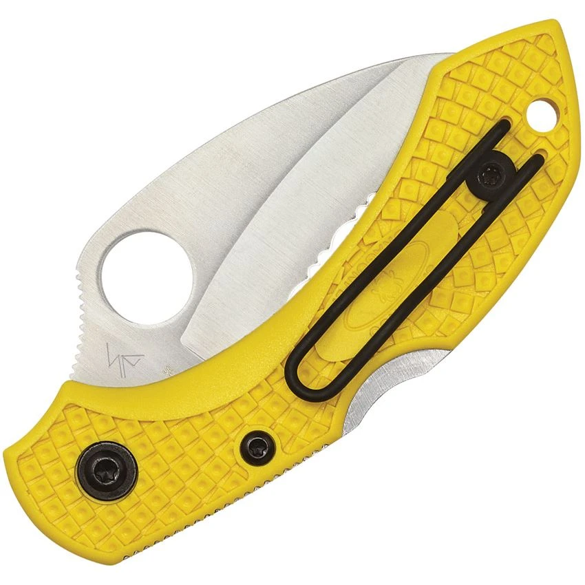 Spyderco 28SYL2HB Dragonfly 2 Salt Lockback Folding Pocket Knife With Yellow Textured FRN Handle 2 Spyderco 28SYL2HB Dragonfly 2 Salt Lockback Folding Pocket Knife With Yellow Textured FRN Handle - Image 2