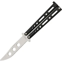 Benchmark 006 Balisong Trainer Fixed Blade Knife With Black Metal Handle