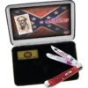Case REL General Robert E. Lee Trapper Folding Pocket Knife With Red Jigged Bone Handle