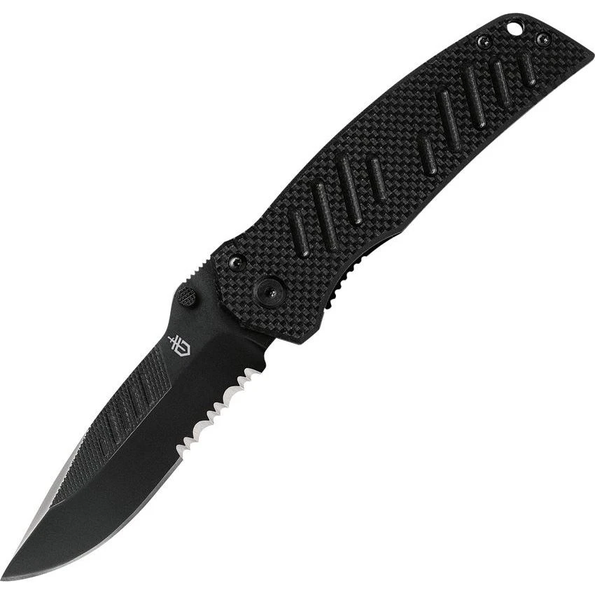 Gerber 0594 Swagger Part Serrated Linerlock Folding Pocket Knife 1 Gerber 0594 Swagger Part Serrated Linerlock Folding Pocket Knife