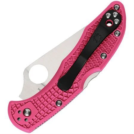 Spyderco 11FPPNS30V Pink Heals Delica Lockback Knife 2 Spyderco 11FPPNS30V Pink Heals Delica Lockback Knife - Image 2