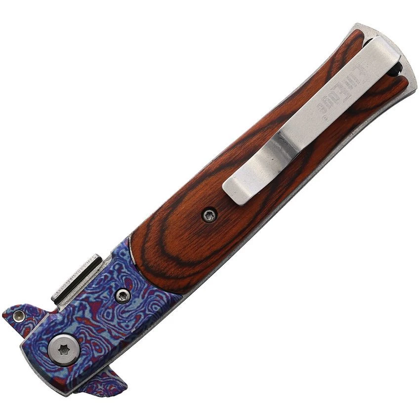 ElitEdge 10428CDMWD Damascus Etched Linerlock A/O 2 ElitEdge 10428CDMWD Damascus Etched Linerlock A/O - Image 2