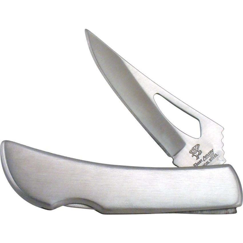 Frost 15483SS Silver Hawk Stainless Lockback Folding Pocket Knife 1 Frost 15483SS Silver Hawk Stainless Lockback Folding Pocket Knife