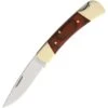 Rite Edge 211182 Lockback Folding Pocket Stainless Clip Point Blade Knife With Brown Wood Handles