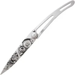 Deejo 1AK010 Tattoo 37g Naked Watch Linerlock Folding Pocket Knife