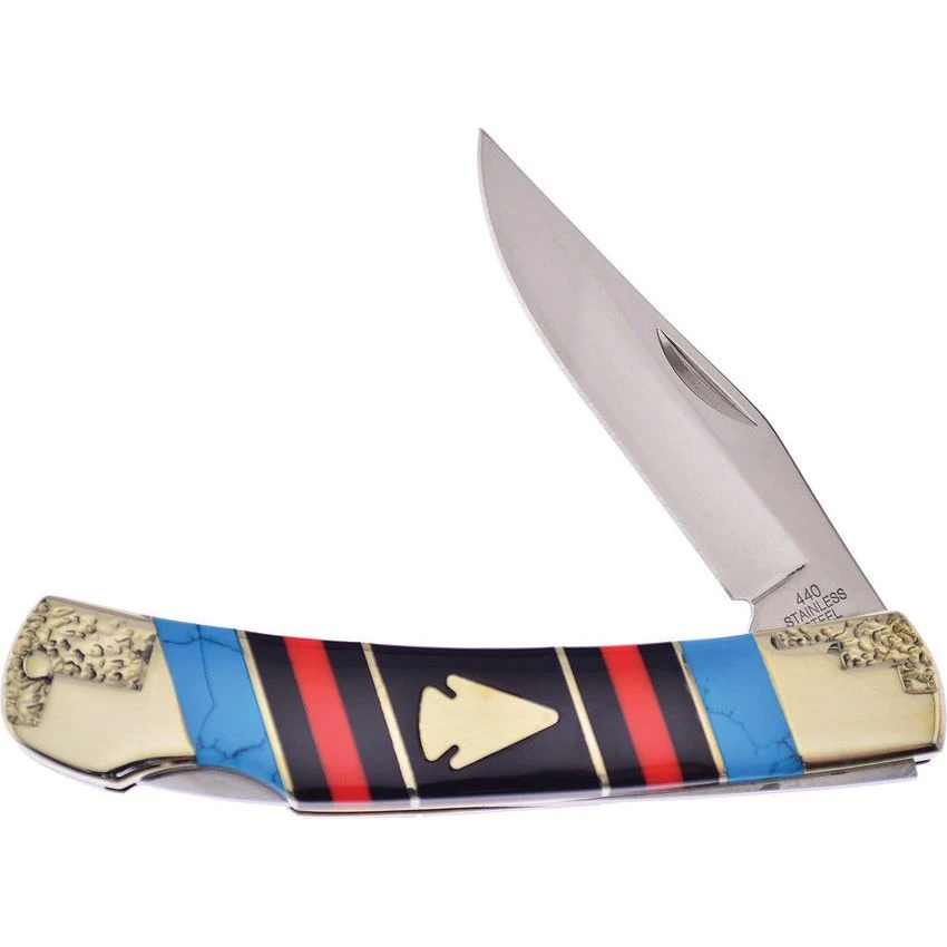 Frost SHS536AH4 Assorted Stone Lockback Folding Pocket Knife 1 Frost SHS536AH4 Assorted Stone Lockback Folding Pocket Knife