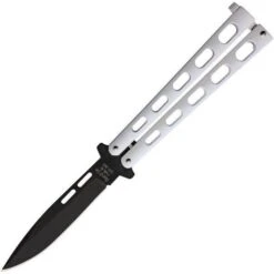 Bear & Son 115W Butterfly Folding Pocket Knife With White Zinc Handle