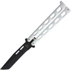 Bear & Son 115TANW Butterfly White Tanto Knife With White Zinc Handle
