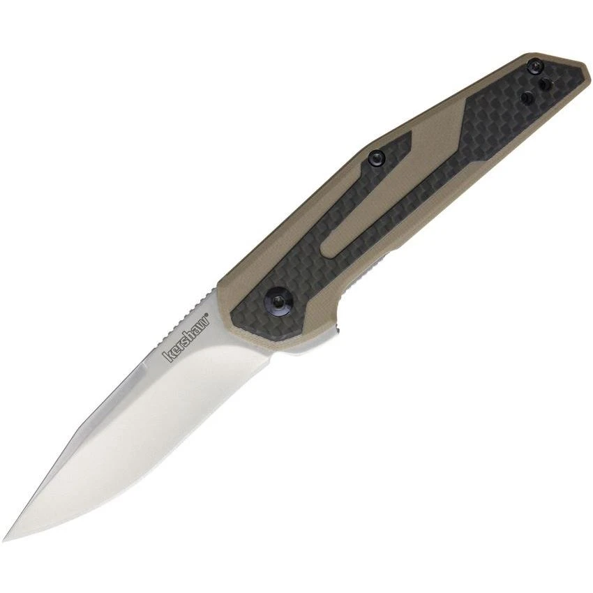 Kershaw 1160TAN Fraxion Linerlock Satin Finish Knife With Tan G10 Handle 1 Kershaw 1160TAN Fraxion Linerlock Satin Finish Knife With Tan G10 Handle