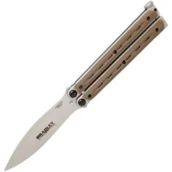 Bradley 902 Kimura Butterfly Bead Blast Finish Blade Knife With Coyote Brown G-10 Handle