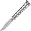 Bear & Son SS14 Butterfly Stainless Steel Bead Blast Finish Blade Knife With Mirror Finish Stainless Handle