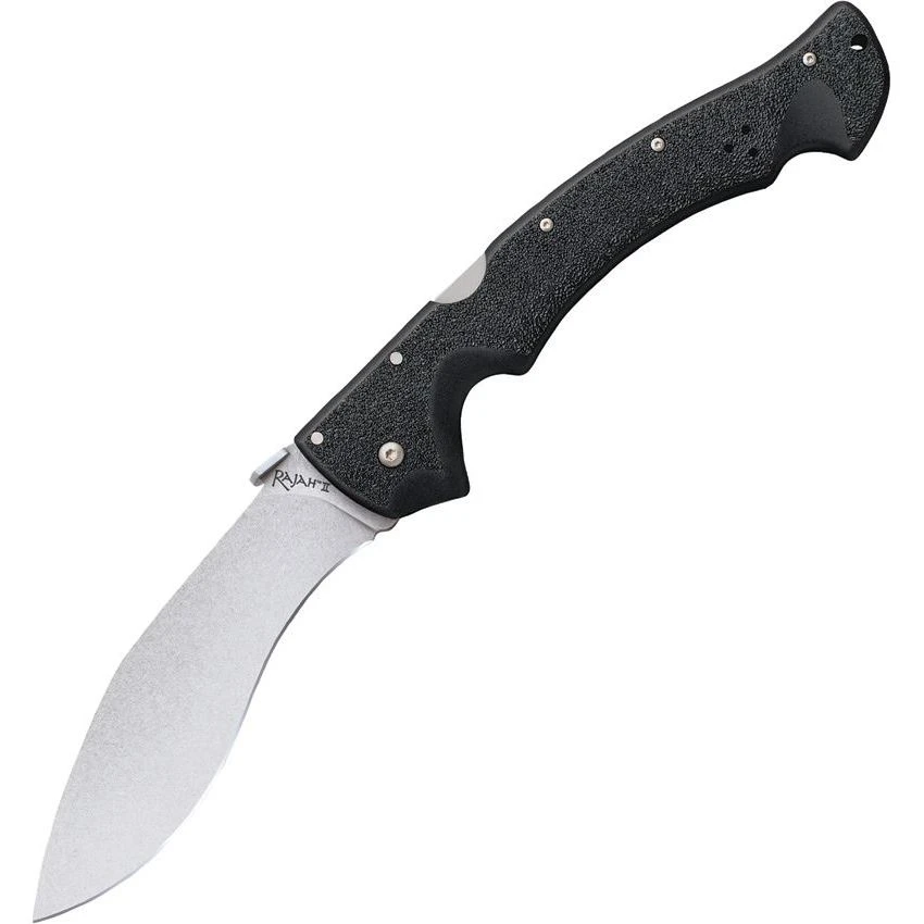 Cold Steel 62JL Rajah 2 Lockback Stonewash Finish Blade Knife With Black Griv-Ex Handle 1 Cold Steel 62JL Rajah 2 Lockback Stonewash Finish Blade Knife With Black Griv-Ex Handle