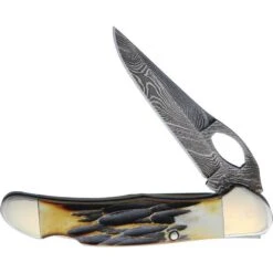Bear & Son 5149LD Lockback Knife With India Stag Bone Handle