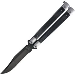 Bear & Son G17B Clip Point Butterfly Knife With Black G10 Handle