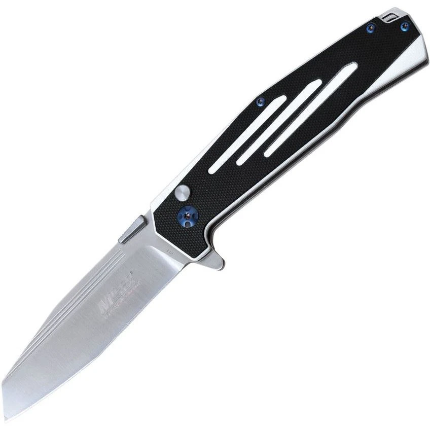 MTech Knives EFDR034WH Button Lock Black/White 1 MTech Knives EFDR034WH Button Lock Black/White