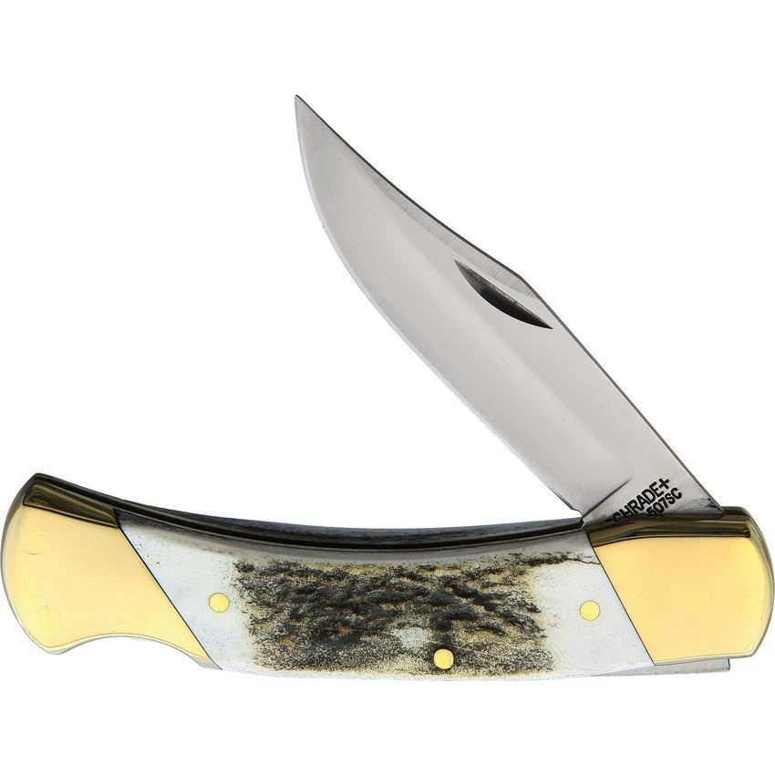 Schrade 07 Stag Lockback Knife 1 Schrade 07 Stag Lockback Knife