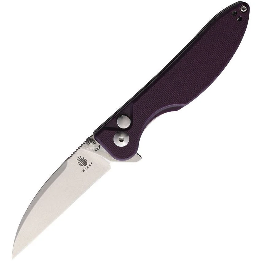 Kizer V3566N1 Sway Back Button Lock Purple 1 Kizer V3566N1 Sway Back Button Lock Purple