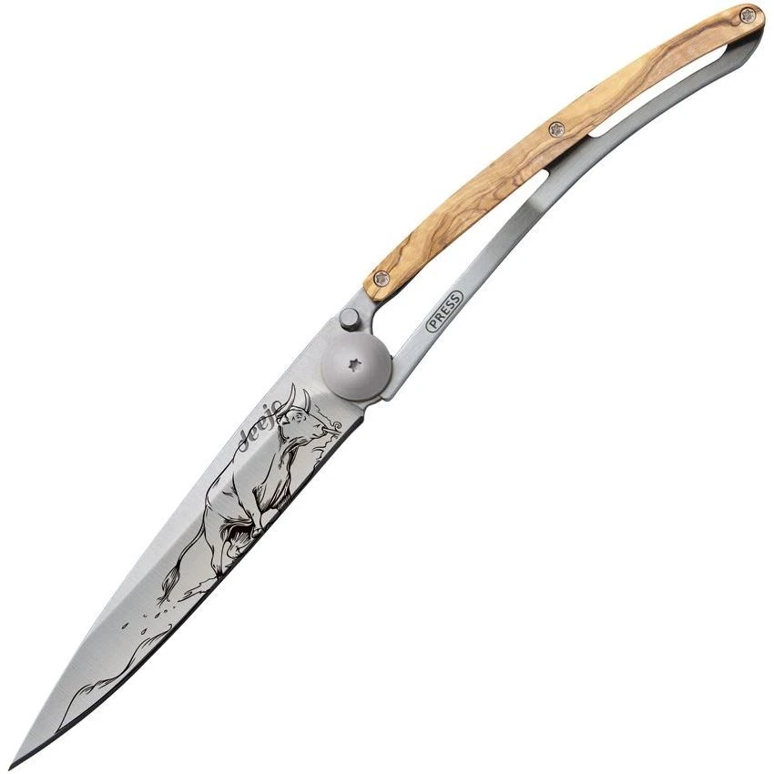 Deejo 9CB106 27g Tattoo Linerlock Bull 1 Deejo 9CB106 27g Tattoo Linerlock Bull